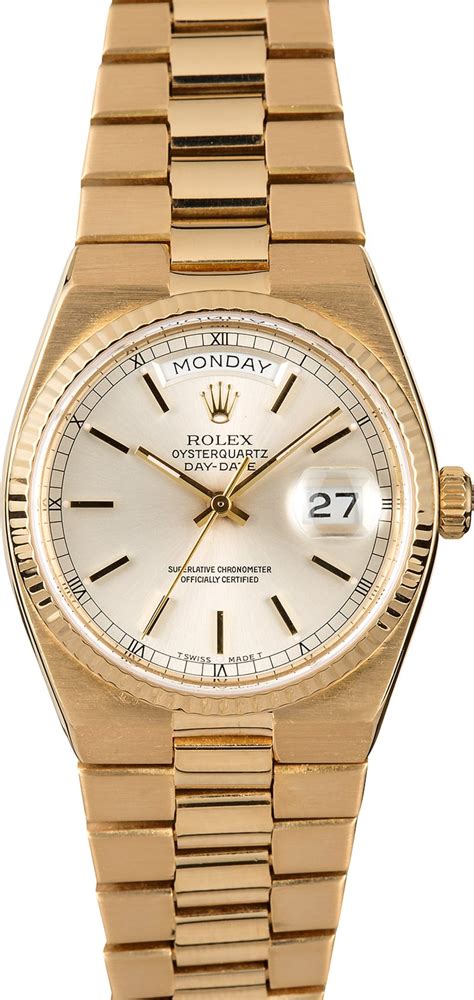 rolex day date quartz gold|rolex oysterquartz.